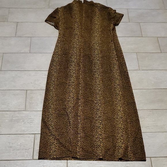 Scarlett Women's 14 Maxi Leopard Print Dress - Picture 3 of 3